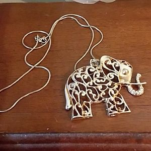 sterling silver elephant necklace